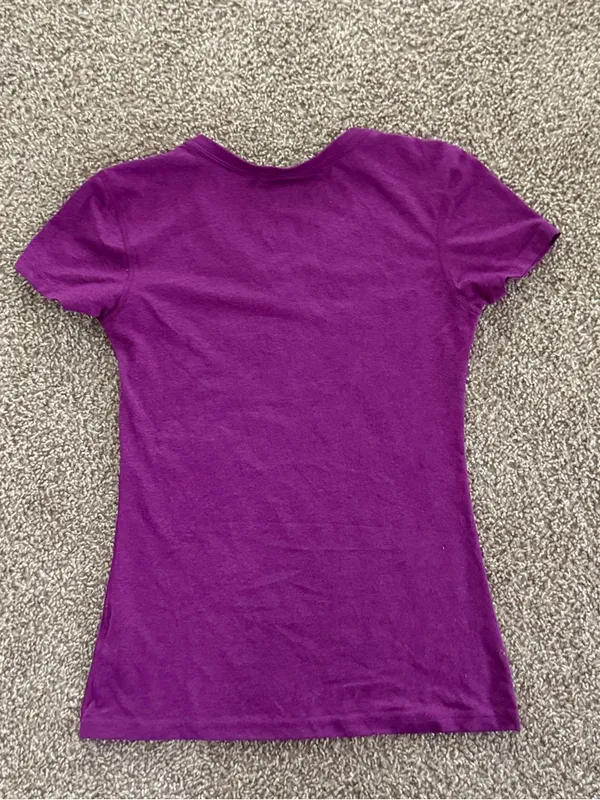 Nike Dri-FIT XS V-Neck Athletic Tee 2 Shirt Bundle Purple Navy Workout Gym - Image 4