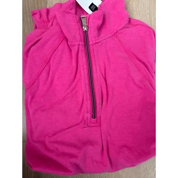 Lauren Ralph Lauren Quarter Zip Pullover Womens Medium Pink Mock Neck Activewear - Image 2