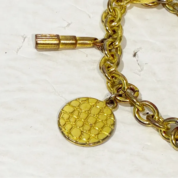 Estee Lauder The Golden Icons Gold Tone Charm Bracelet‎ - Image 2