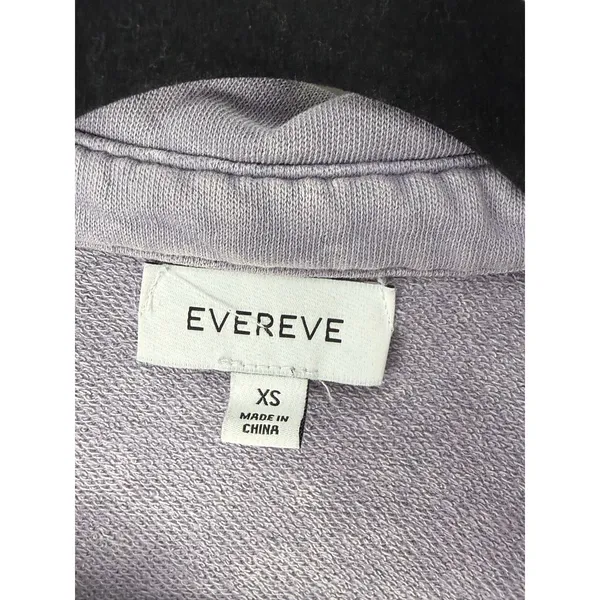 Evereve Ana Pocket Sweatshirt Washed Purple Gray XS Lounge Casual - Image 7