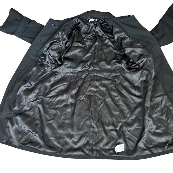 A Pea in the Pod Maternity‎ Pea Coat Sz S Black Wool Blend Classic Chic Winter - Image 4