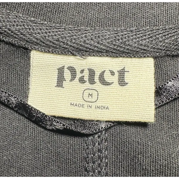 PACT Airplane Collection Relaxed Knit Blazer Jacket Black Medium Sustainable - Image 8