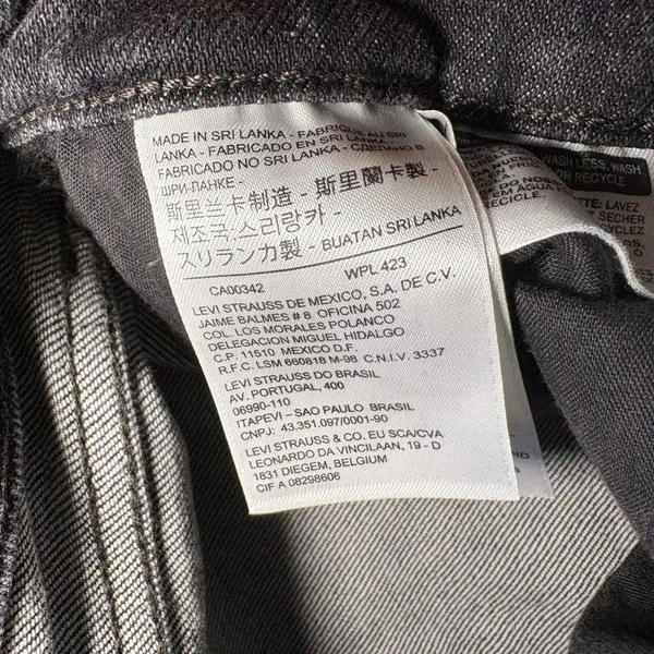 Levis 711 Skinny Jeans‎ Womens 26x28 Distressed Faded Black Denim Pants Grunge - Image 12