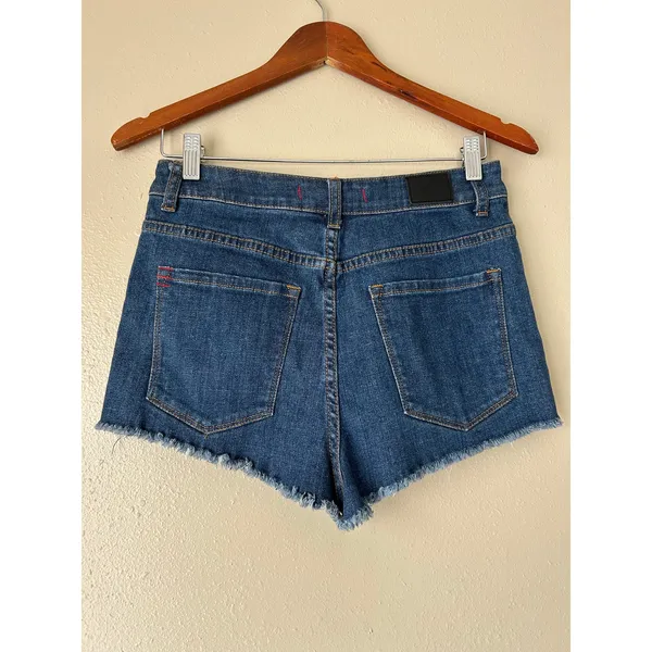 BDG High Rise Cheeky Boho Suede Pocket Festival Micro Shorts Size 28 - Image 8