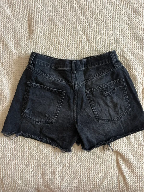High Waisted Jean Shorts - Image 2