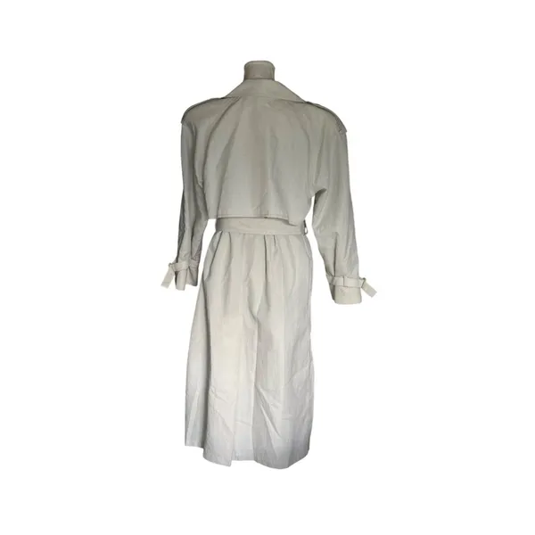 London Fog Trench Coat Women 10P Ivory Vintage Classic Minimalist Chic Academia - Image 11