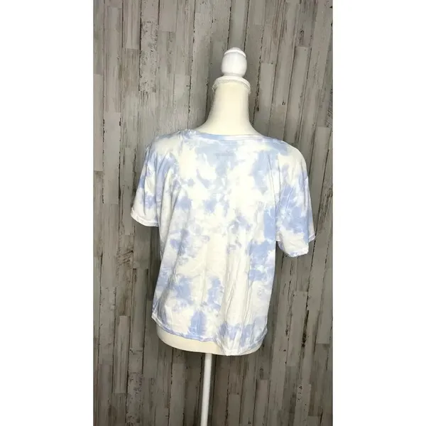 Disney Lilo &‎ Stitch Tie-Dye Crop Top Women's XL Blue Graphic Tee - Image 3