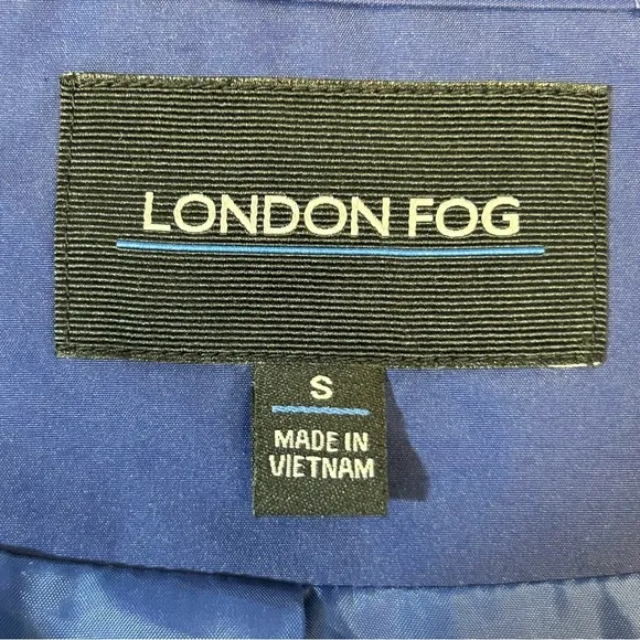 London Fog‎ Blue Belted Jacket Size S - Image 9