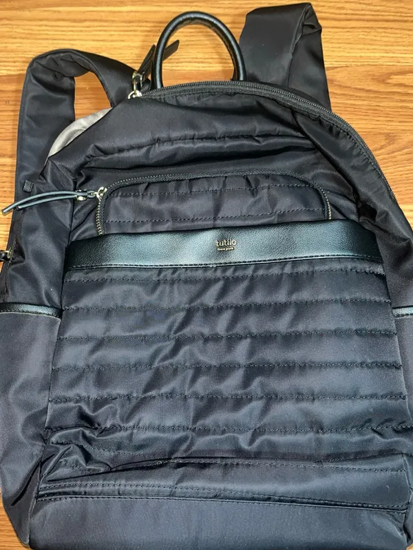 Tutilo Black Quilted Backpack - Image 2