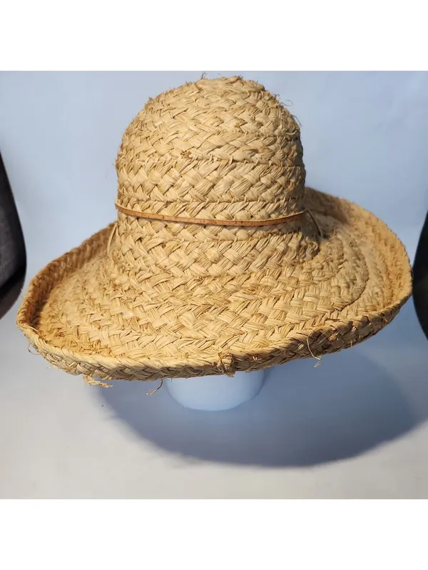 S.F. Green San Francisco Sun Hat Beige Woven Straw Hat Vintage California - Image 5
