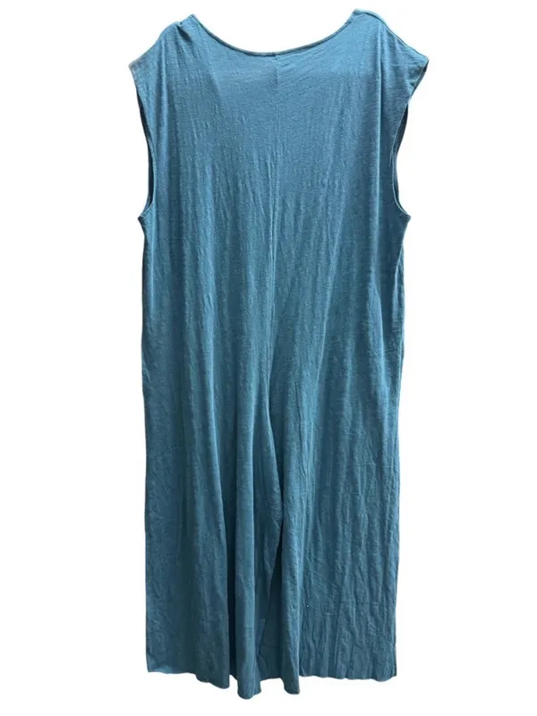 Natural Life Teal Blue Wide Leg Sleeveless Lounge Jumpsuit S/M - Image 2