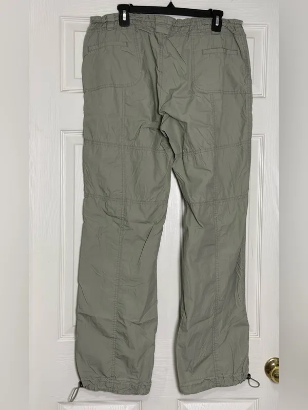Las Olas Utility Women's Cargo Pants Sage Green Y2K Gorpcore Aesthetic Size 14 - Image 5