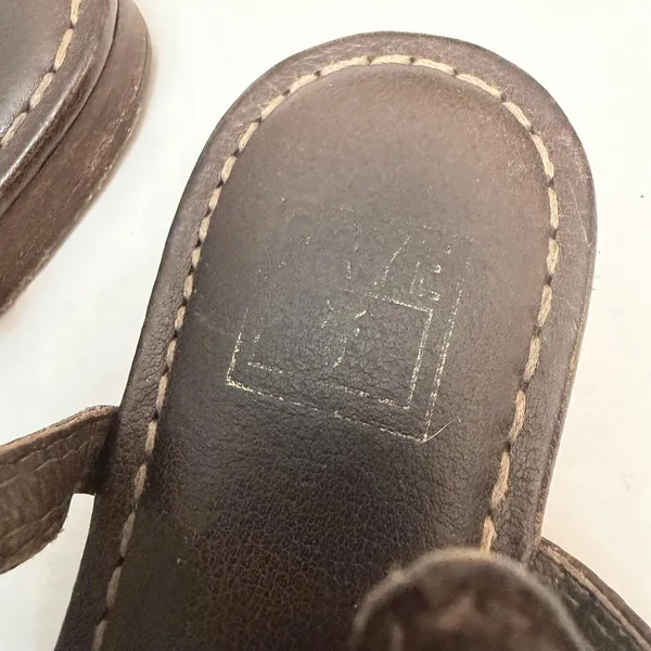 Frye Leather Thong Sandals Shoes Womens Size 6 Brown Buckle Adjustable Strap - Image 7