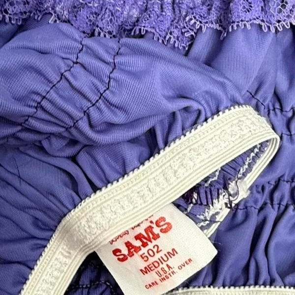 Vintage Ruffle Bloomers Purple Size M - Image 3