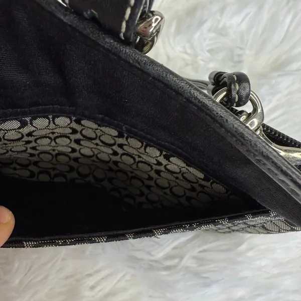 COACH y2k Soho Black Signature Canvas Wristlet - Image 6