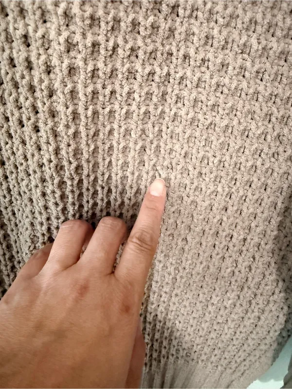 PINK ROSE Taupe Waffle-Knit Crew Sweater - Image 9