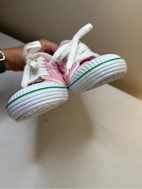 90's Polo Ralph Lauren light pink Canvas sneakers (size 8) vintage preppy Y2K - Image 13