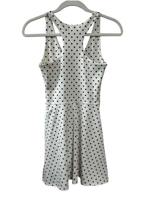 Reformation Bella Ecomove Active Dress White & Black Polka Dots Size X-Small - Image 3