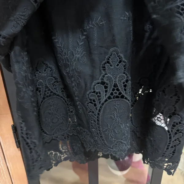 The Jetset diaries eyelet embroidered tank top blouse layered lace round swing - Image 4