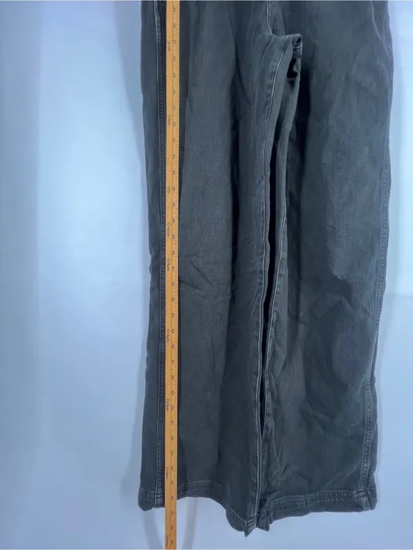 Aerie Baggy Y2K Overalls Smoked Gray Black Denim Size S - Image 13