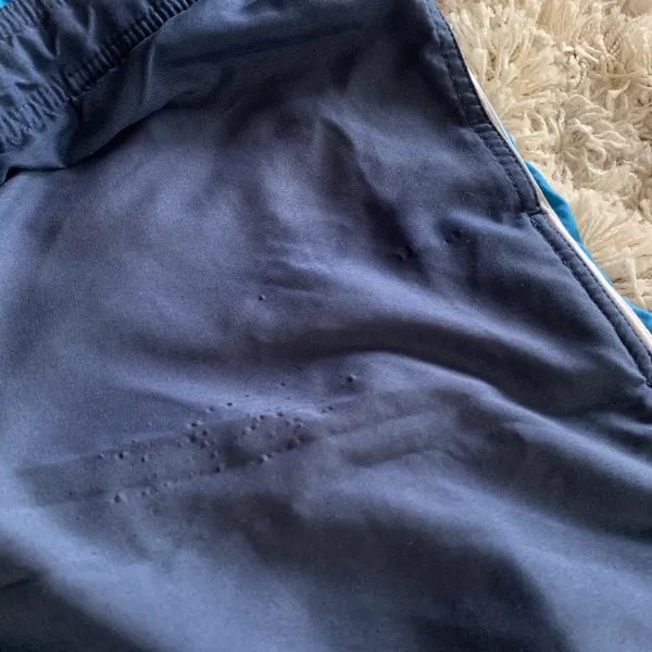 Nike Y2K Vintage Style Navy Blue Swim Shorts Swim Trunks w/ Elastic Drawstring Waist - Image 6