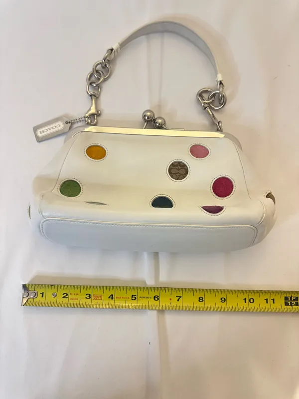 Coach 3679 Polka Dot Kisslock Frame Satchel Bag Multi Color Special Edition 2005 - Image 8