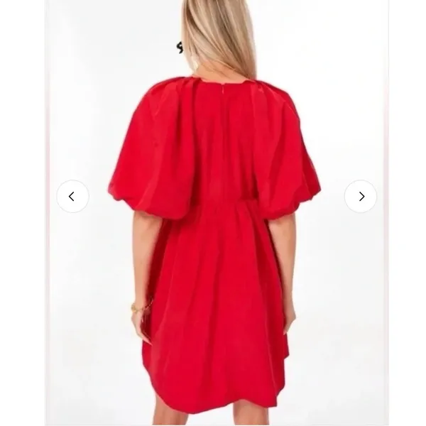 Hyacinth House Tuckernuck Courtney Red Mini Babydoll Dress NWT Size S - Image 2
