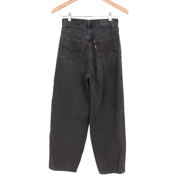 Levi's Balloon Leg Jeans Womens 25 Black Dark Wash Denim Relaxed Fit Tapered Leg - Image 6