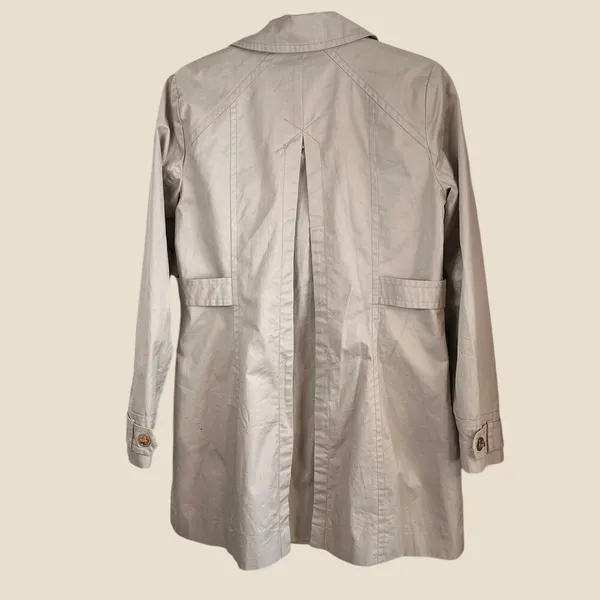 Tommy Hilfiger Women Size M‎ Beige Double Breasted Trench Raincoat Jacket Preppy - Image 4