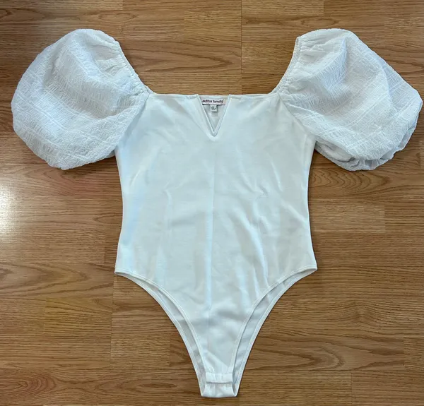 Jealous Tomato Bubble Sleeve One Piece Bodysuit - Image 2