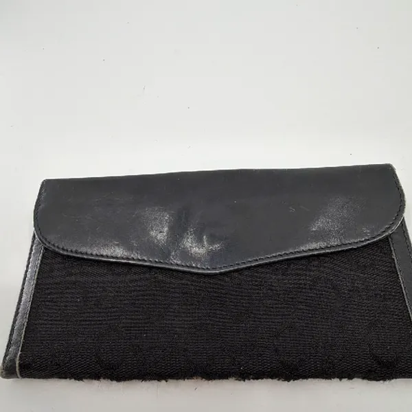 Celine Sulky Continental Flap Black Macadam Canvas Wallet - Image 4