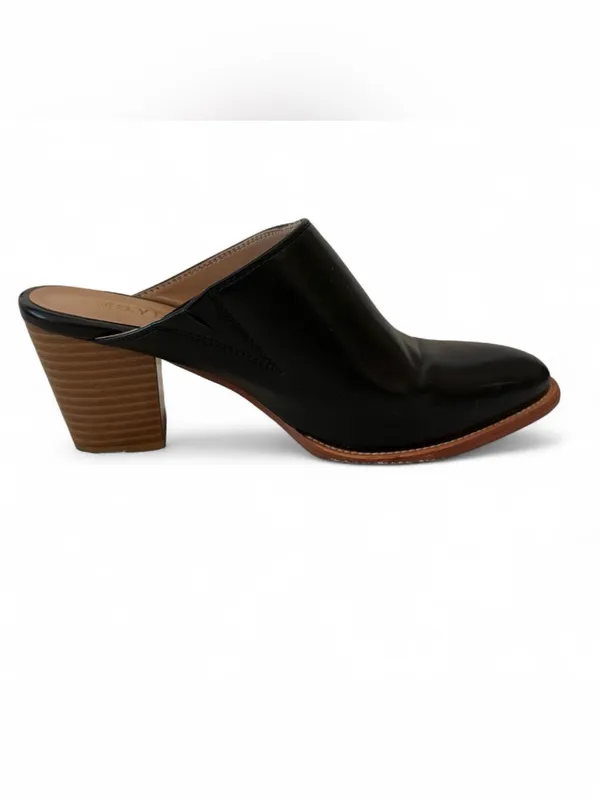 Maypie Womens Classic Chunky Heel Mule Black 6.5 - Image 3