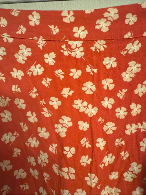 MADEWELL Ruffle-Wrap Midi Skirt - Happy Hibiscus - Image 5