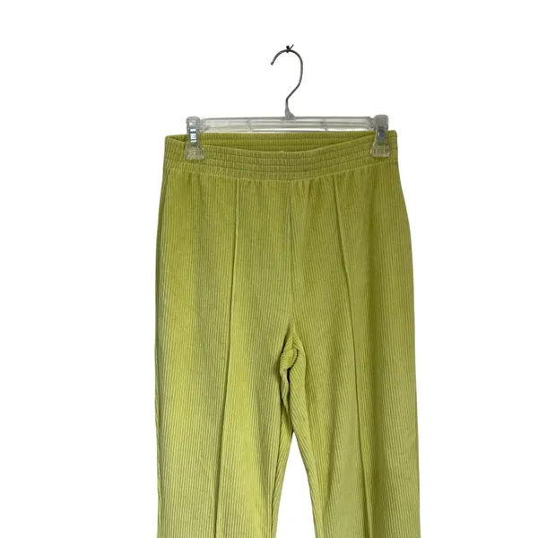 Aerie Yellow Velvet Flare Lounge‎ Pants Y2K Retro Wide Leg Sz S - Image 3