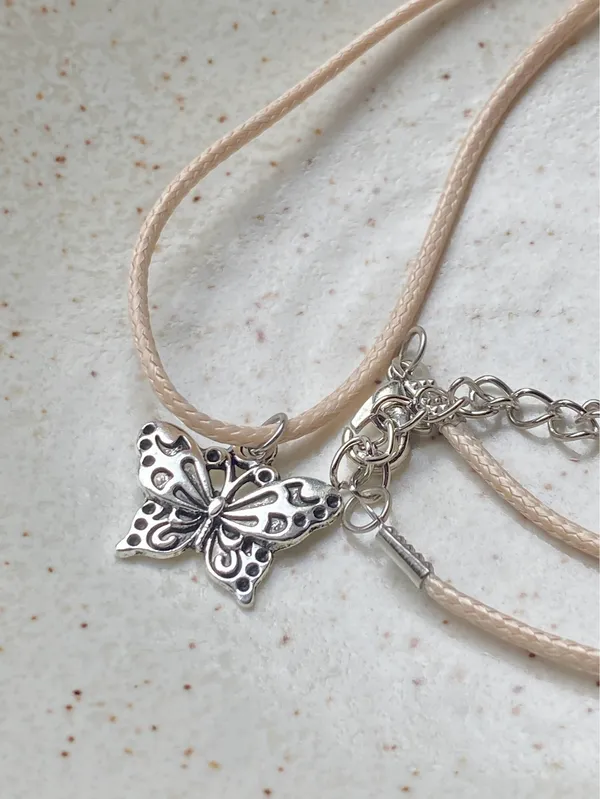Handmade butterfly boho chic cute necklace 🦋🤎 - Image 6