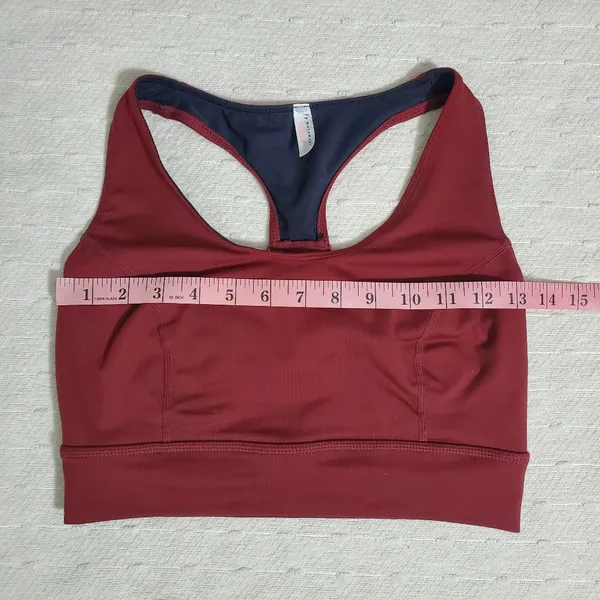 Free People FP Movement Top Maroon Racerback‎ Criss Cross Athletic Top Size S - Image 3