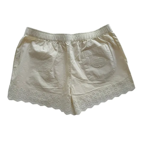 Madhappy Eyelet Boxer Short Size Small Vanilla Cotton Comfort Scallop Edge - Image 5