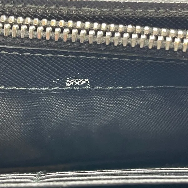 Prada Large Saffiano Calfskin Leather Wallet - Black - Preowned - Image 10
