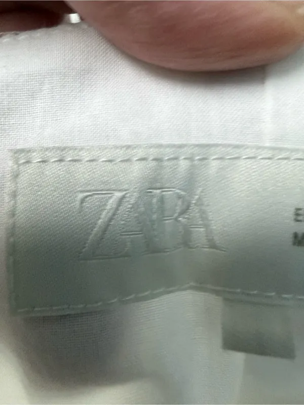Zara White Spaghetti Strap Mini Dress - Image 4