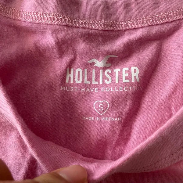 Hollister Must-Have Pink High Neck Tank Top Women’s S Y2K Fitted Basic - Image 4