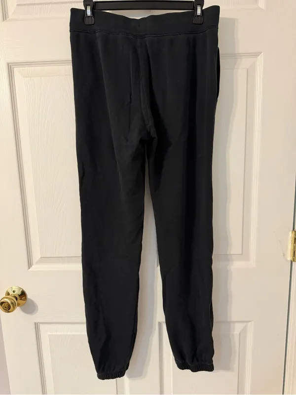 Nike Black Jogger Sweatpants with White Drawstring - Image 3