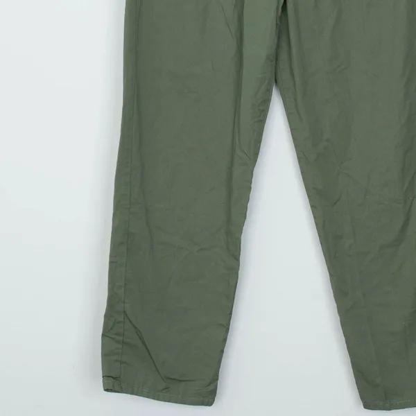 Zara Womens Pleated High Waisted Straight‎ Leg Pants Size S Green Grunge Preppy - Image 3