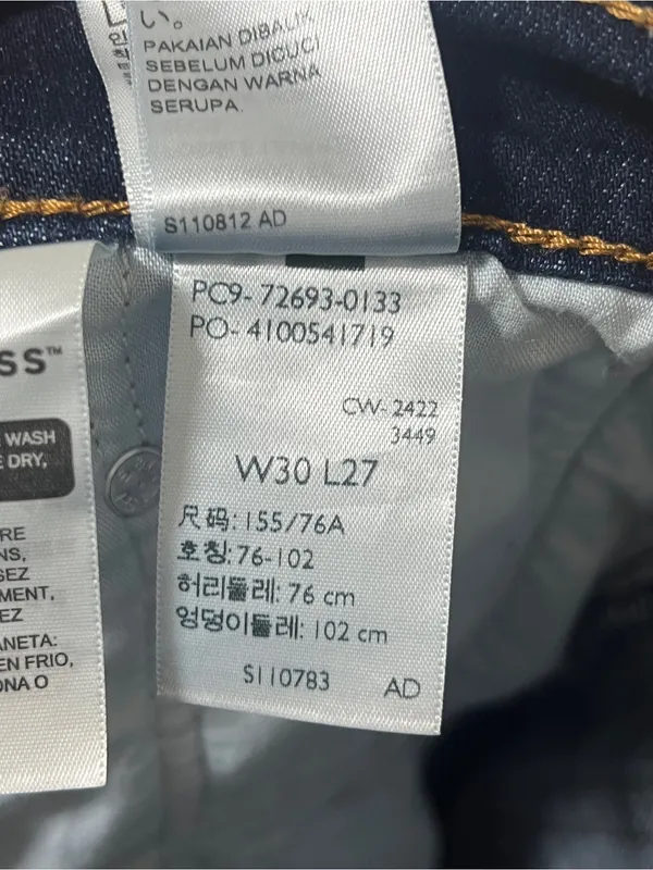 Levi’s Ribcage Straight Ankle Jeans 30 Dark Indigo - Image 7