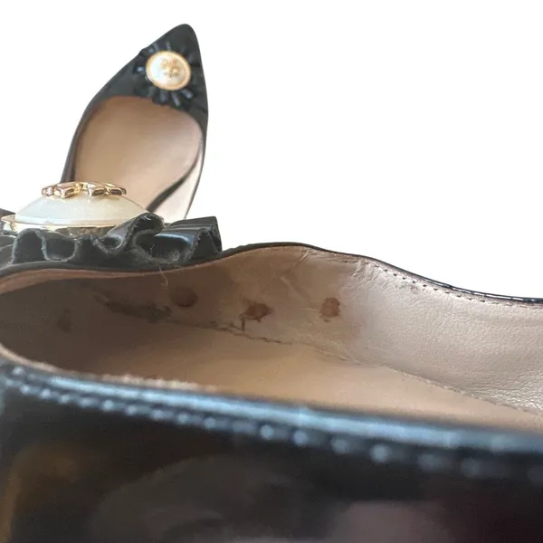 Tory Burch Melody‎ Pointed Toe Patent Flats Black 8 - Image 11