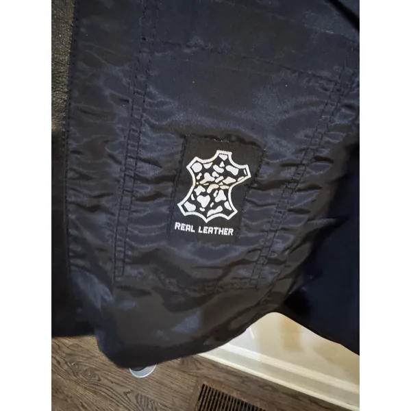 Women's Double Breasted‎ Style Black Leather Jacket BlazerMetro Witchy Size undefined - Image 12