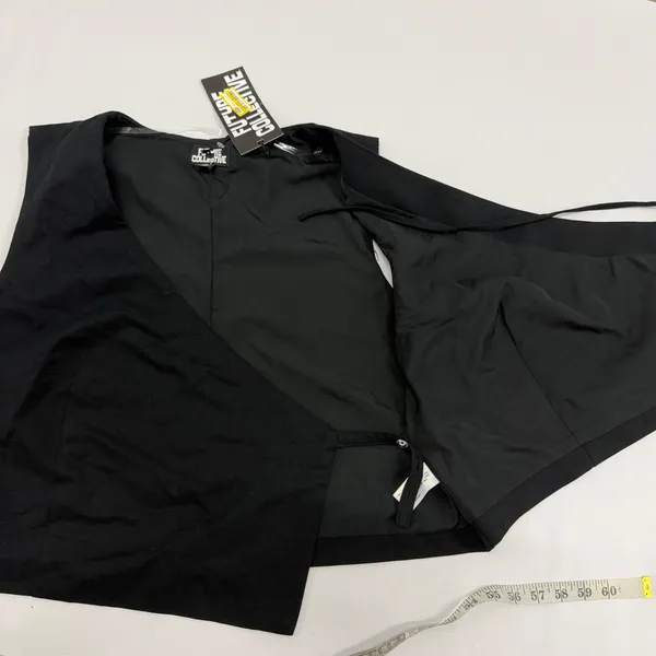 Future Collective Jenee Naylor Black Wrap Vest Top XL NWT Sleeveless V-Neck Tie - Image 7