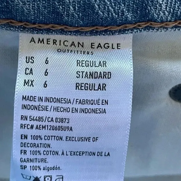 NWOT American Eagle Rainbow Button Down Blue A-Line Women’s Skirt SZ 6 #1314 - Image 11