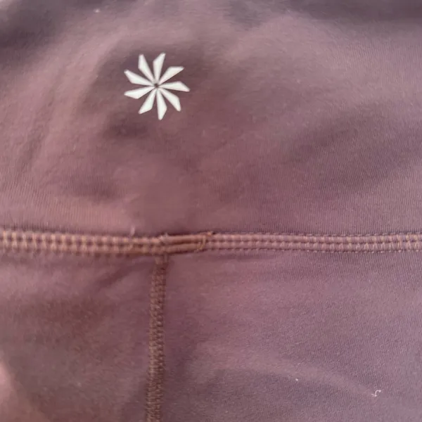 Athleta Brown High Rise Leggings S Side Pockets Athletic Yoga - Image 6