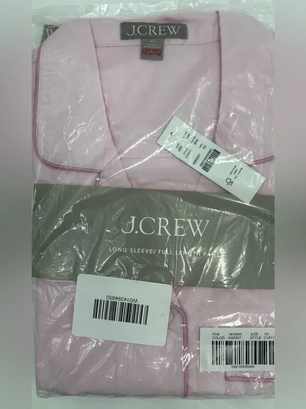 J.Crew Classic "Mom" pajama pant set in end-on-end cotton - Image 2
