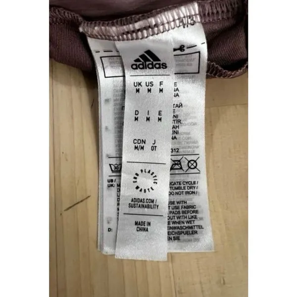 Adidas Iconisea Purple Bandeau Bikini Top Size M Swimwear Removable Pads - Image 8